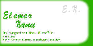 elemer nanu business card